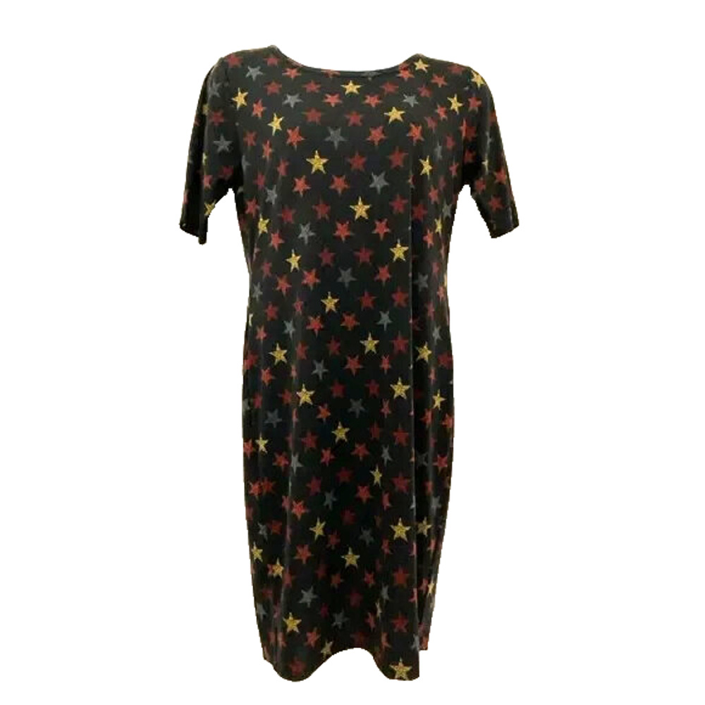 NWT LuLaRoe Julia dress 2XL 2X black stars bodycon patriotic holiday fun July 4